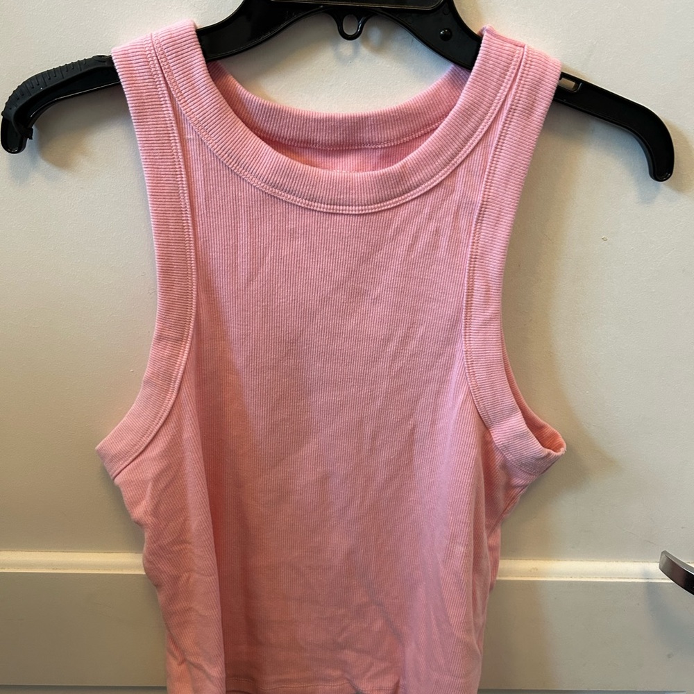Old Navy Light Pink Ribbed Tank Top